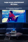 Smart Touch Screen Projector with WiFi 6, Bluetooth 5.0, Native 1080P HD, Auto Focus & Dual 5W Speakers - Portable Home Theater