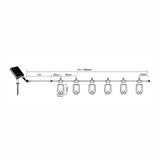 KKF Solar-Powered LED Flame Effect Lantern String Lights, 6m with 10 Bulbs