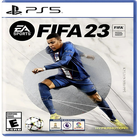 FIFA 23 video game cover for PS5 with a player in action