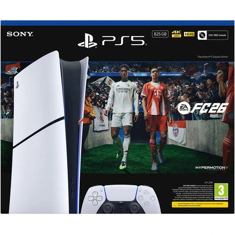 Sony PS5, Slim Console Digital With EA FC 26 Voucher Bundle, PlayStation 5