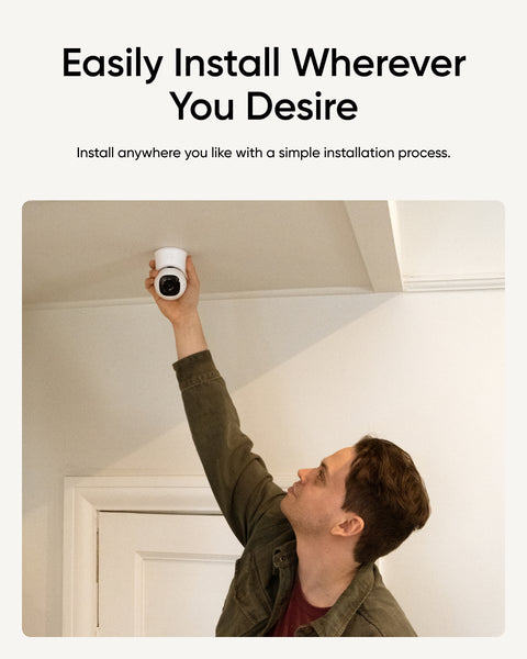 Eufy Security Indoor Cam C220 – 2K Resolution, AI Human Detection, 360° Pan & Tilt, White
