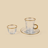 TEA SET W/HANDLE- GAWA SET 18 PCS BELLIS GOLD M04746