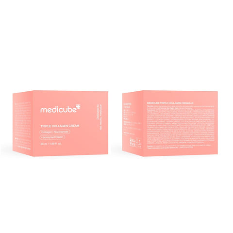 medicube Triple Collagen Cream - Hydrating & Firming Moisturizer with Hyaluronic Acid, Premium Elastin, Shea Butter - Wrinkle Care & Boosts Elasticity - Korean Skincare