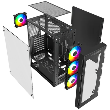 كمبيوتر ألعاب Core i5 12400، RTX 4060، 16 جيجابايت من ذاكرة الوصول العشوائي