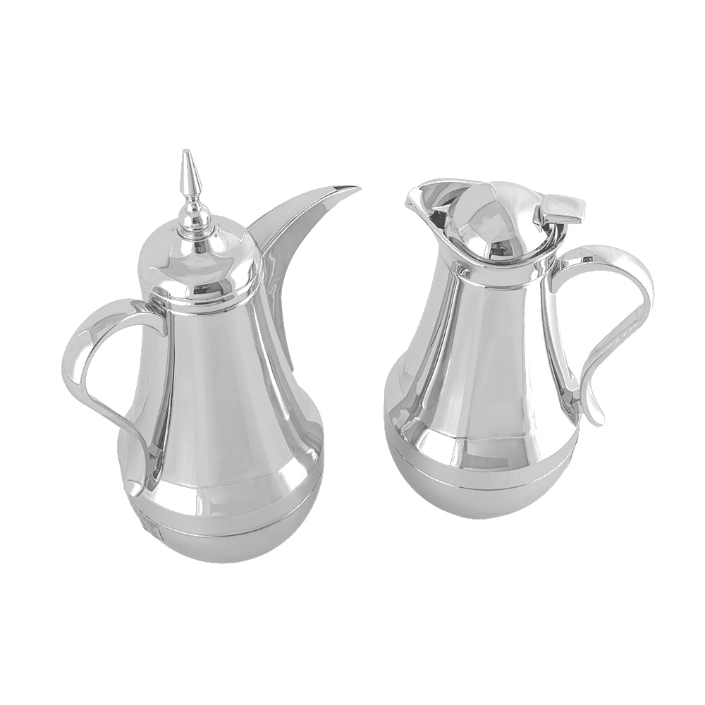 Tea and Coffee Set - 2x1liter - Silver