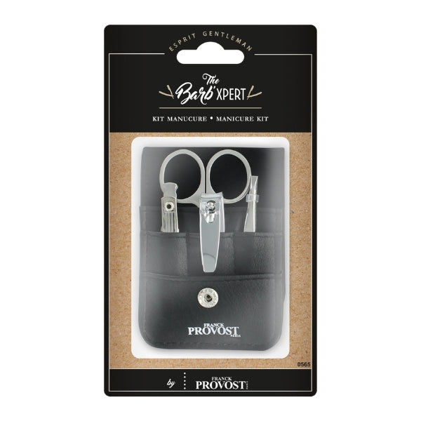 The Barb’Xpert 4-Piece Travel Manicure Set – Nail Clippers, Tweezers, Scissors & File