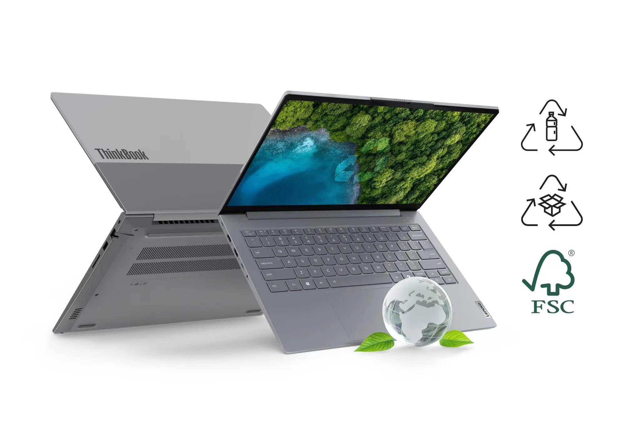 لينوفو لابتوب ThinkBook 14 G8 IAL بشاشة 14 بوصة WUXGA – معالج Intel Core Ultra 5 225U، رام 16 جيجا، هارد 512 جيجا، كرت شاشة Intel Graphics، نظام DOS، لوحة مفاتيح بإضاءة خلفية عربي وإنجليزي، رمادي قطبي، ضمان سنة + حقيبة Toploader