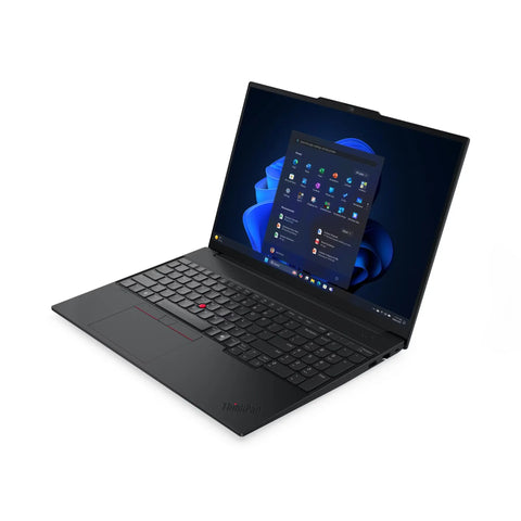 لينوفو لابتوب ThinkPad E16 Gen 3 بشاشة 16 بوصة WUXGA – معالج Intel Core Ultra 5 135H، رام 16 جيجا، هارد 512 جيجا، كرت شاشة Intel Arc Graphics، نظام DOS، لوحة مفاتيح عربي / إنجليزي، أسود، ضمان سنة + حقيبة Toploader