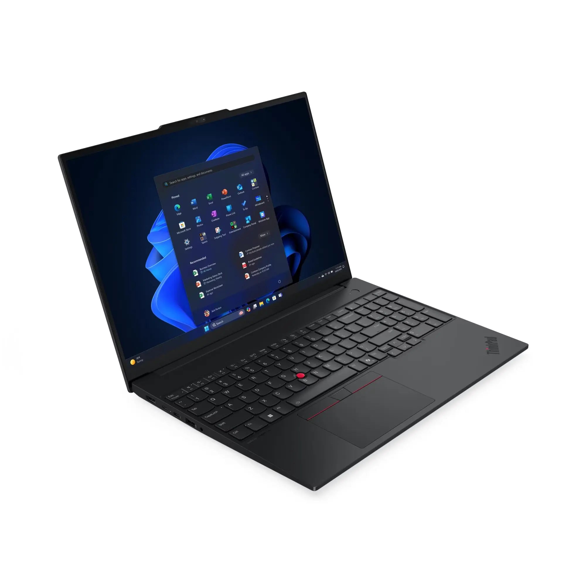 لينوفو لابتوب ThinkPad E16 Gen 3 بشاشة 16 بوصة WUXGA – معالج Intel Core Ultra 5 135H، رام 16 جيجا، هارد 512 جيجا، كرت شاشة Intel Arc Graphics، نظام DOS، لوحة مفاتيح عربي / إنجليزي، أسود، ضمان سنة + حقيبة Toploader