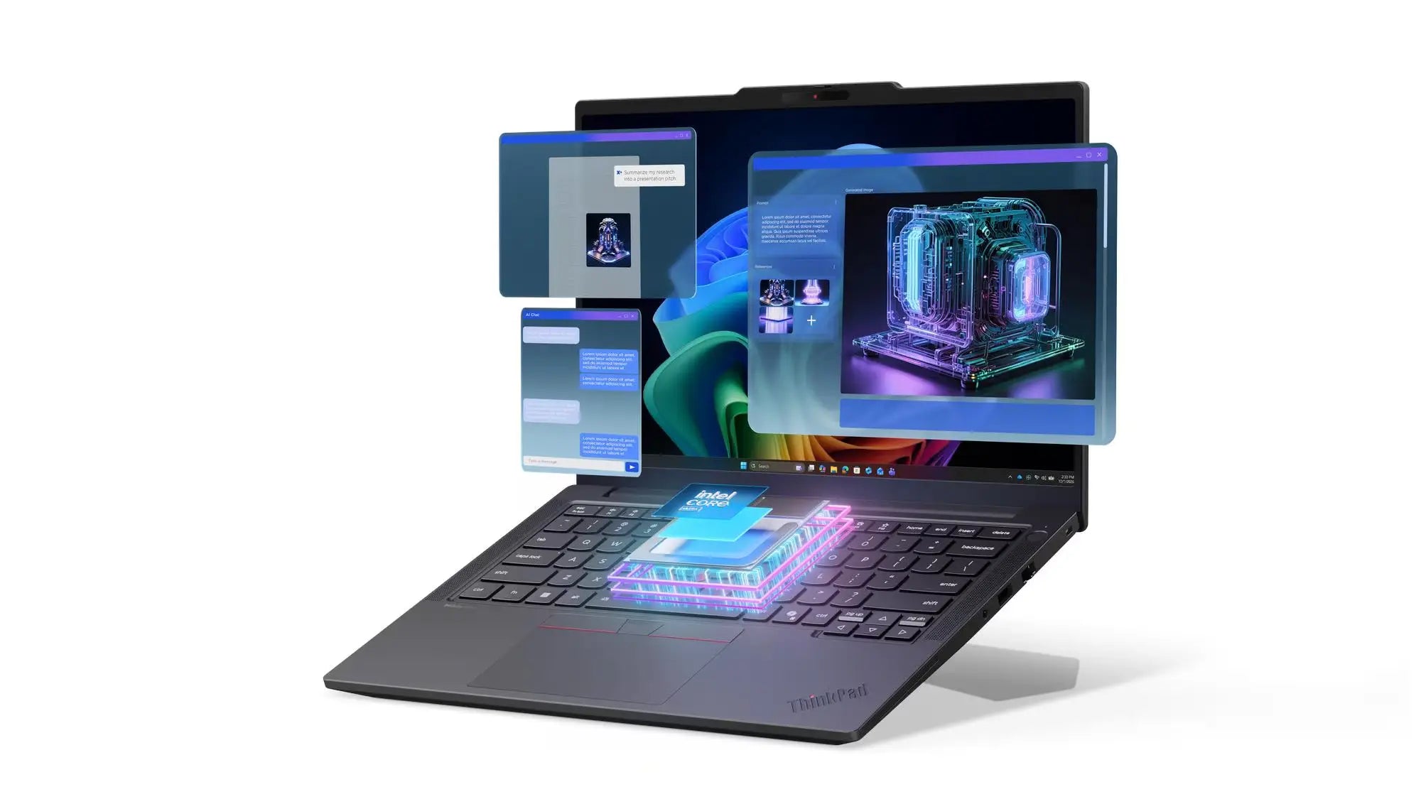 Lenovo ThinkPad T14 Gen 7 14" WUXGA Laptop – Intel Core Ultra 7 355, 16GB LPDDR5X-6800 RAM, 512GB PCIe NVMe SSD, Intel Graphics, Copilot+ PC, DOS, Arabic Keyboard, Black, 3-Year Warranty (1-Year Battery Warranty)