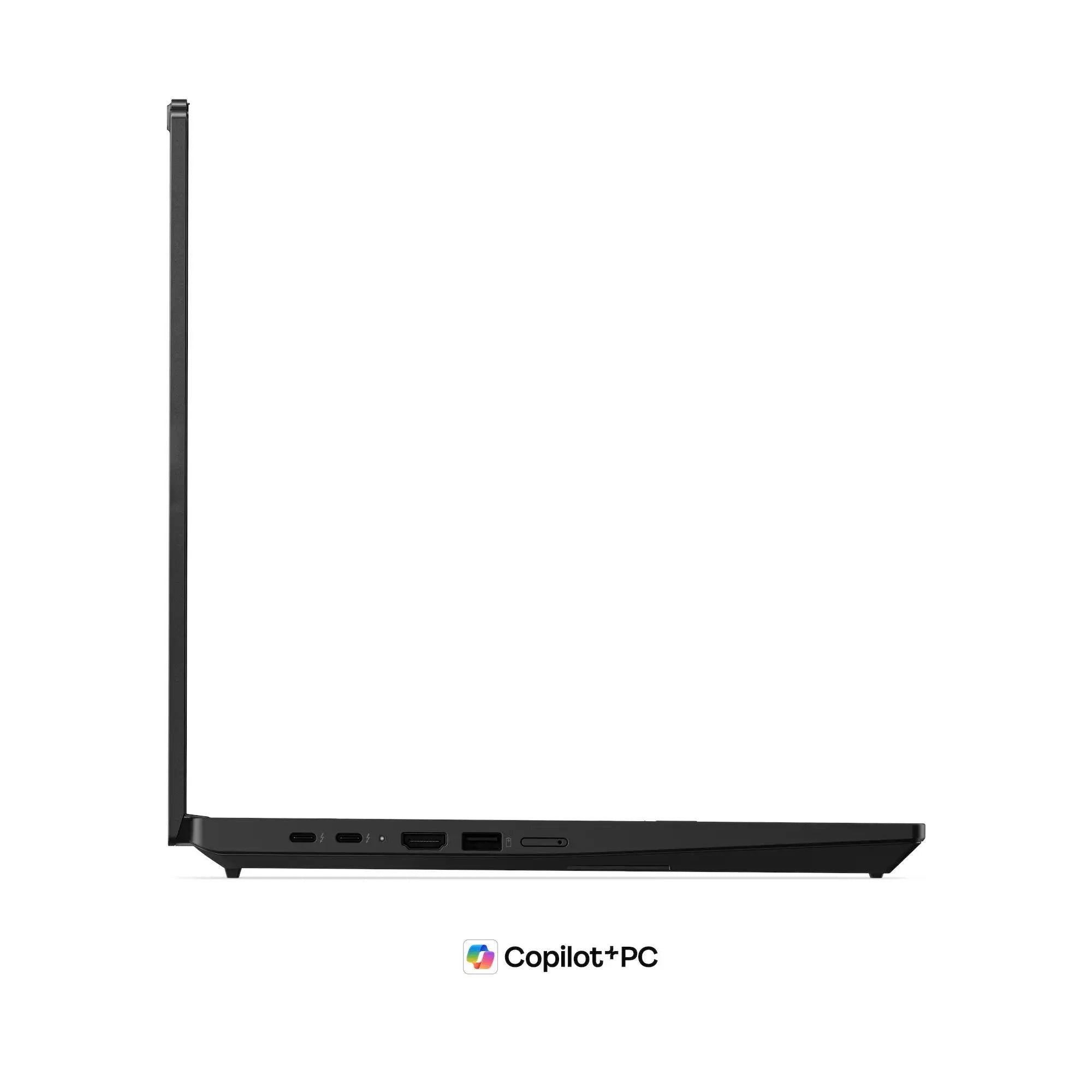 لينوفو لابتوب ThinkPad T16 Gen 5 بشاشة 16 بوصة WUXGA – معالج Intel Core Ultra 5 325، رام 16 جيجا، هارد 512 جيجا، كرت شاشة Intel Graphics، يدعم Copilot+ PC، نظام DOS، لوحة مفاتيح عربي، أسود، ضمان 3 سنوات (ضمان البطارية سنة واحدة).