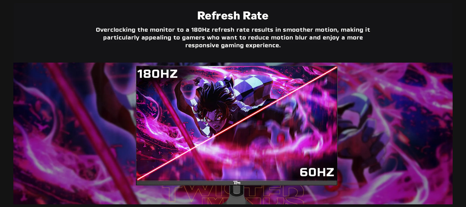 Twisted Minds Blaze Series Flat 27" QHD - 180HZ 0.5MS Fast IPS HDMI 2.1 Gaming Monitor