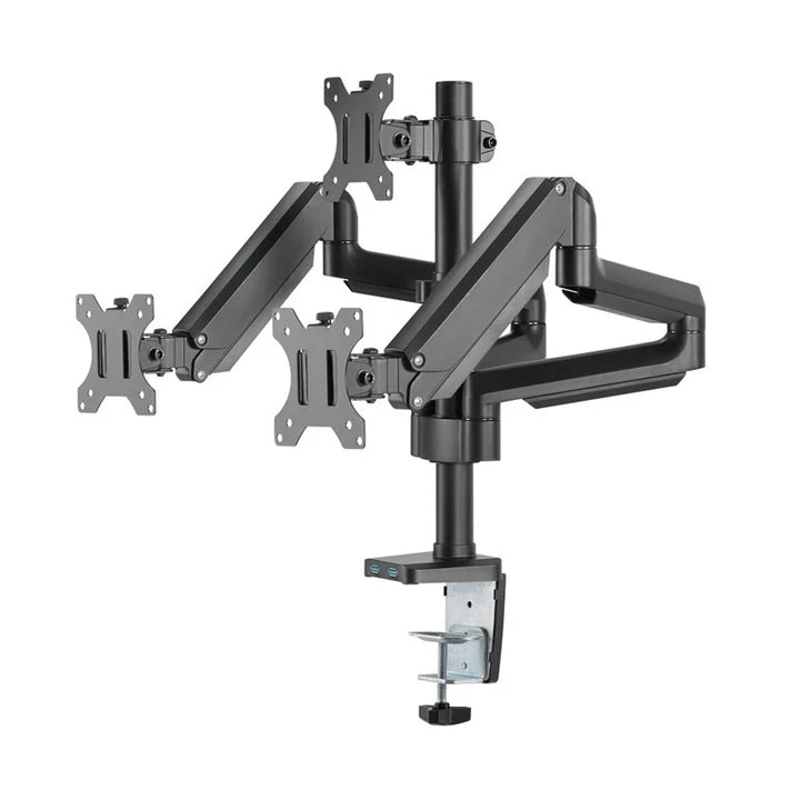 Twisted Minds Premium Triple Monitor Arm, Stand and Mount - Black