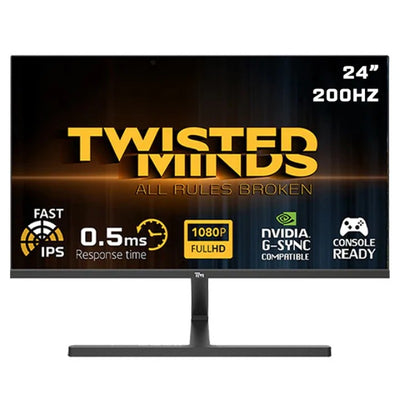 Twisted Minds TM24FHD200IPS Blaze Series 24” FHD, 200Hz, 0.5ms, HDMI 2.1, Fast IPS Gaming Monitor - Black