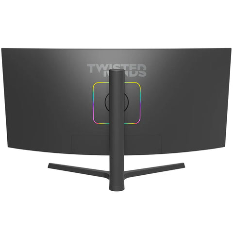 شاشة ألعاب منحنية تويستد مايندز TM34WQHD165VA مقاس 34 بوصة، WQHD VA، 165Hz، 0.5ms، HDMI 2.1 - أسود