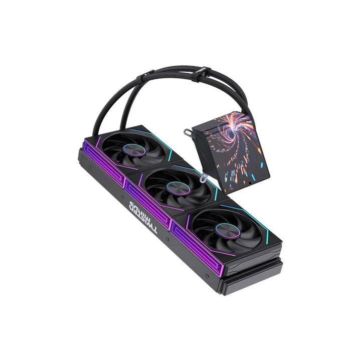 Twisted Minds ThunderFlow 360mm Liquid CPU Cooler with 6.6" Smart IPS Display - Black