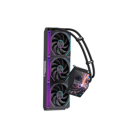 Twisted Minds ThunderFlow 360mm Liquid CPU Cooler with 6.6" Smart IPS Display - Black