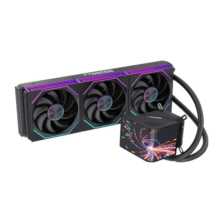 Twisted Minds ThunderFlow 360mm Liquid CPU Cooler with 6.6" Smart IPS Display - Black