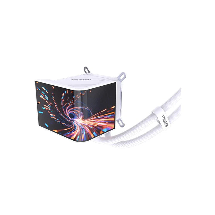 Twisted Minds ThunderFlow 360mm Liquid CPU Cooler with 6.6" Smart IPS Display - White