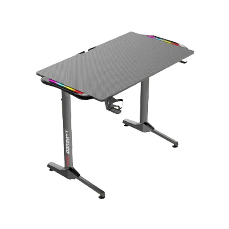 Twisted Minds TM-T-1060-RGB, T Shaped Gaming Desk Carbon Fiber Texture
