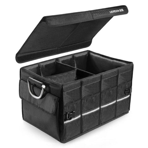 UGREEN LP256, Car Trunk Organizer - 55 L- Oxford + Aluminium Alloy - Black