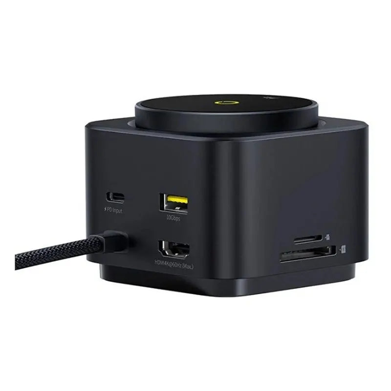 Baseus Mag Pro II 7-in-1 HUB Magnetic Wireless Charging 15W - Black