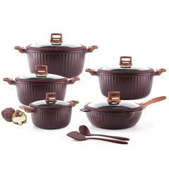 OSFE 12PCS COOKWARE SET Burgundy
