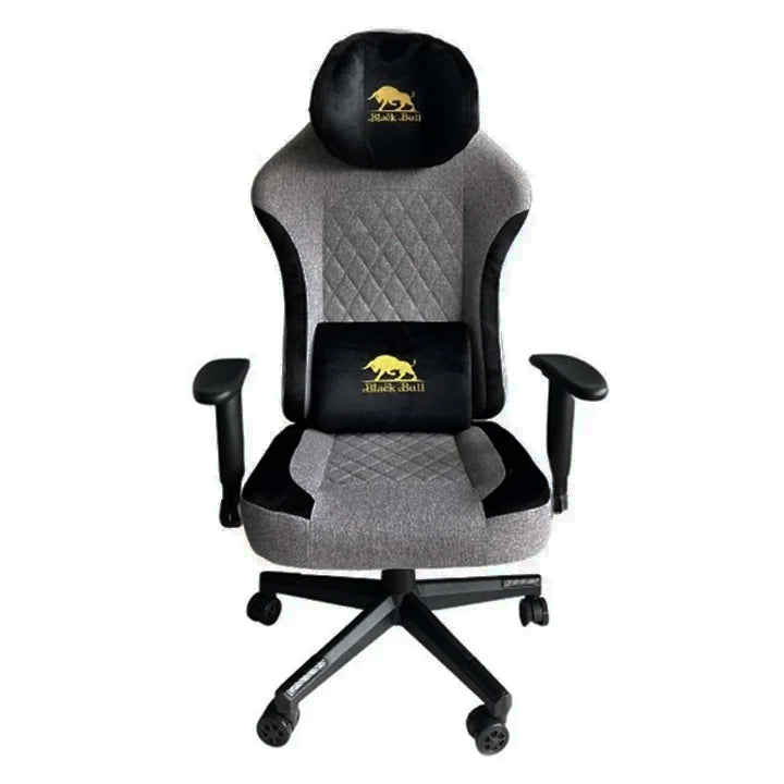 Black Bull Gaming Chair With Molded Headrest Up & Down - Fabric