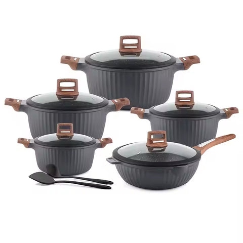 OSFE Cookware Set - 12 pcs - Grey