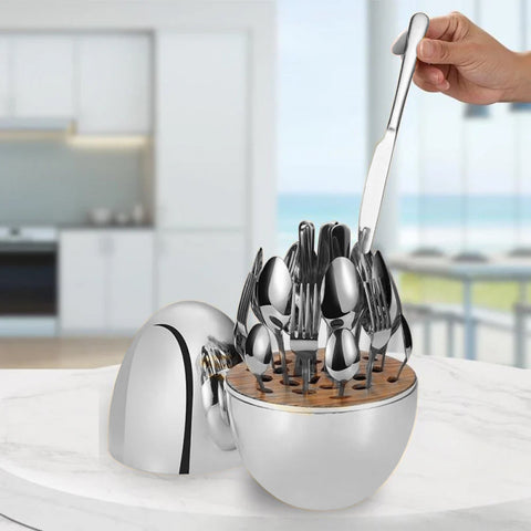 Luxury 24 pcs set with Shaped Egg in color box Gold & silver