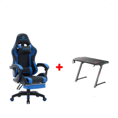 عرض بيعة: كرسي ألعاب أورتكس LD034 مع مسند ذراع قابل للربط ومسند قدم قابل للدوران مع طاولة ألعاب من ألياف الكربون Z5-1160 مقاس 110*60*75 سم مع إضاءة RGB ولوحة ماوس (التركيب غير متضمن)