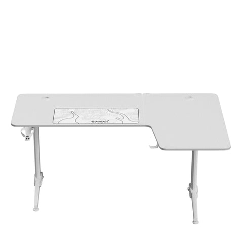 Gamax -R Gaming Table (L-Shaped) 160*100*75cm - with Mousepad Right - White ( Installation not included )