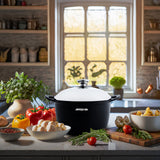 Arshia DC151-1035, 28cm Die-Cast Casserole with Glass Lid – Non-Stick Aluminium Cookware