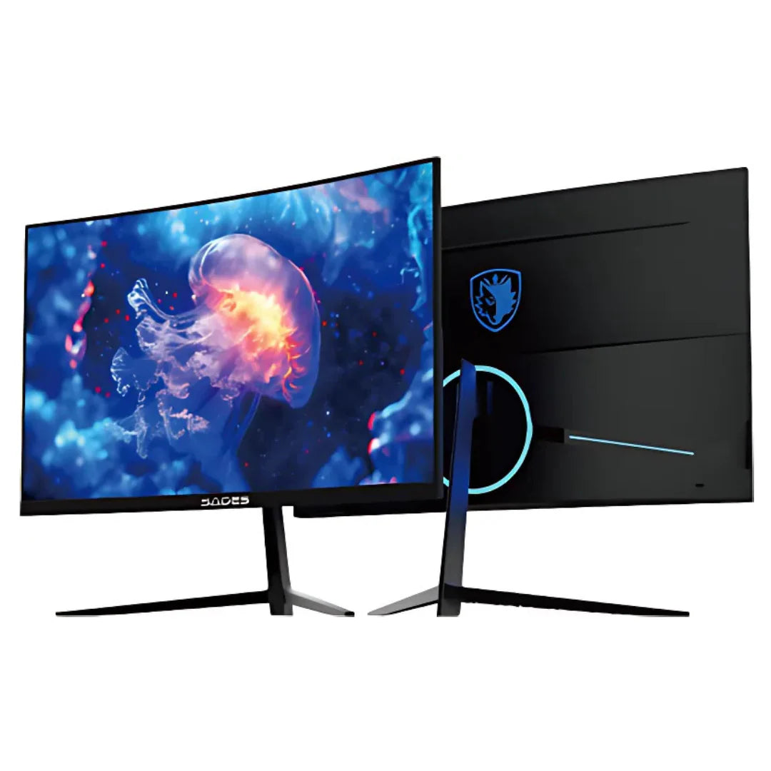 حزمة كمبيوتر مكتبي للألعاب: جهاز ألعاب i5-12400F، بطاقة RTX 5060 بسعة 8GB، ذاكرة RAM سعة 16GB مع شاشة ألعاب Sades NC-Pelagia مقاس 24 بوصة / دقة FHD / معدل تحديث 200Hz / زمن استجابة 0.5ms / منفذ HDMI 2.1 / لوحة VA / منحنية