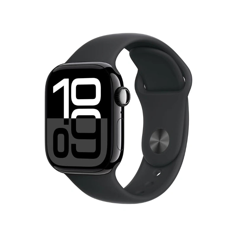 Apple Watch Series 10 GPS + Cellular 46mm Jet Black Aluminium Case With Black Sport Band