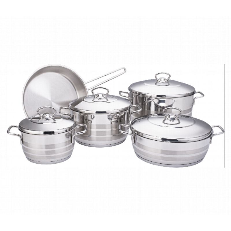 OSFE Astra Stainless Steel Cookware Set 9 Pcs Triplex Heavy Bounded Capsule Bottom