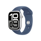 Apple Watch Series 10 GPS 46 mm Smartwatch with Silver Aluminium Case with Denim Sport Band
