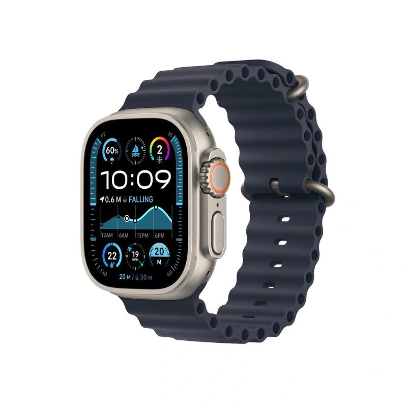 Apple Watch Ultra 2 GPS + Cellular 49mm Natural Titanium Case with Navy Ocean Band