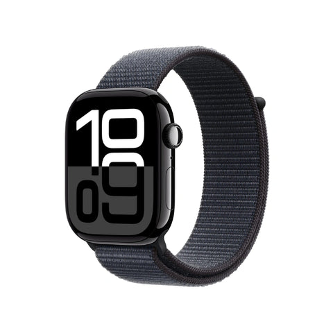 Apple Watch Series 10 GPS + Cellular 42mm Jet Black Aluminium Case with Ink Sport Loop