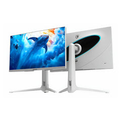 شاشة ألعاب مسطحة من Sades RS-Dolphin SA-F01U27، مقاس 27 بوصة، وضع مزدوج: UHD (4K) 3840x2160 160 هرتز / FHD 320 هرتز، 0.5 مللي ثانية، HDMI 2.1، IPS - أبيض