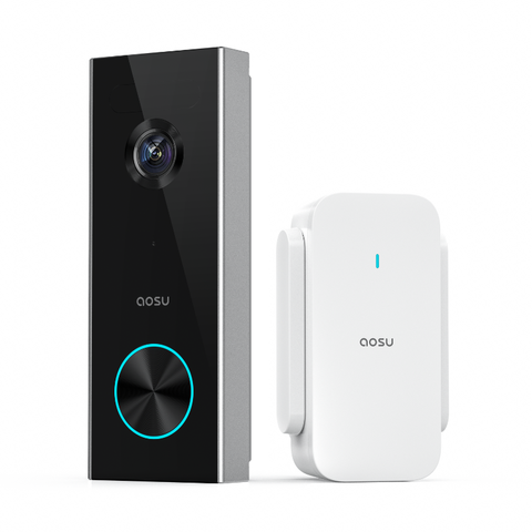 Aosu V8P, Video Doorbell Pro with Home Station – 3MP HD, 166° Wide View, AI Detection, Long-Range Wi-Fi