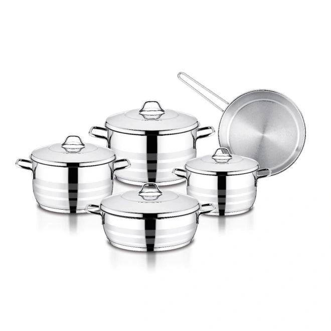 Vivaldi Stainless Steel Aster Set of 9 PCS 16-20-24 CM