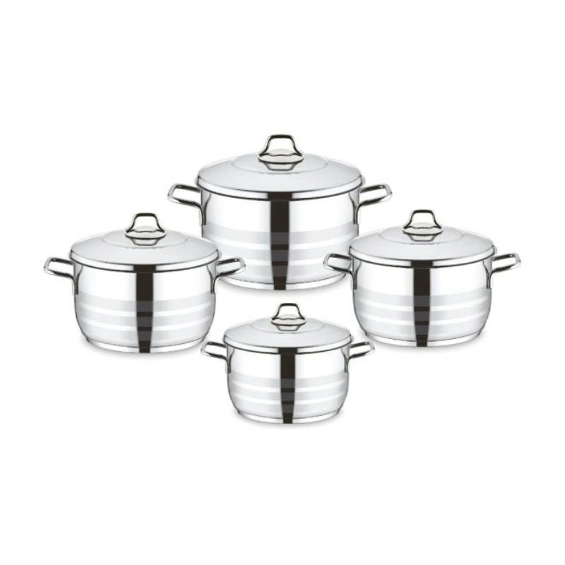 Vivaldi Cookware Set Stainless Steel Lima Set of 8 PCS (18-22-26-30cm Pots)