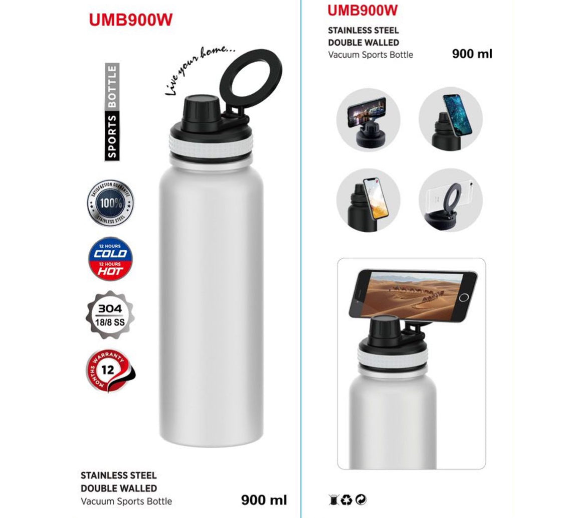 Emjoi MagSafe Stainless Steel Sport Bottle With MagSafe 900ML WHITE