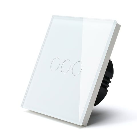 Gopeta, 3-Gang Smart Wi-Fi Touch Switch 600W with Glass Panel