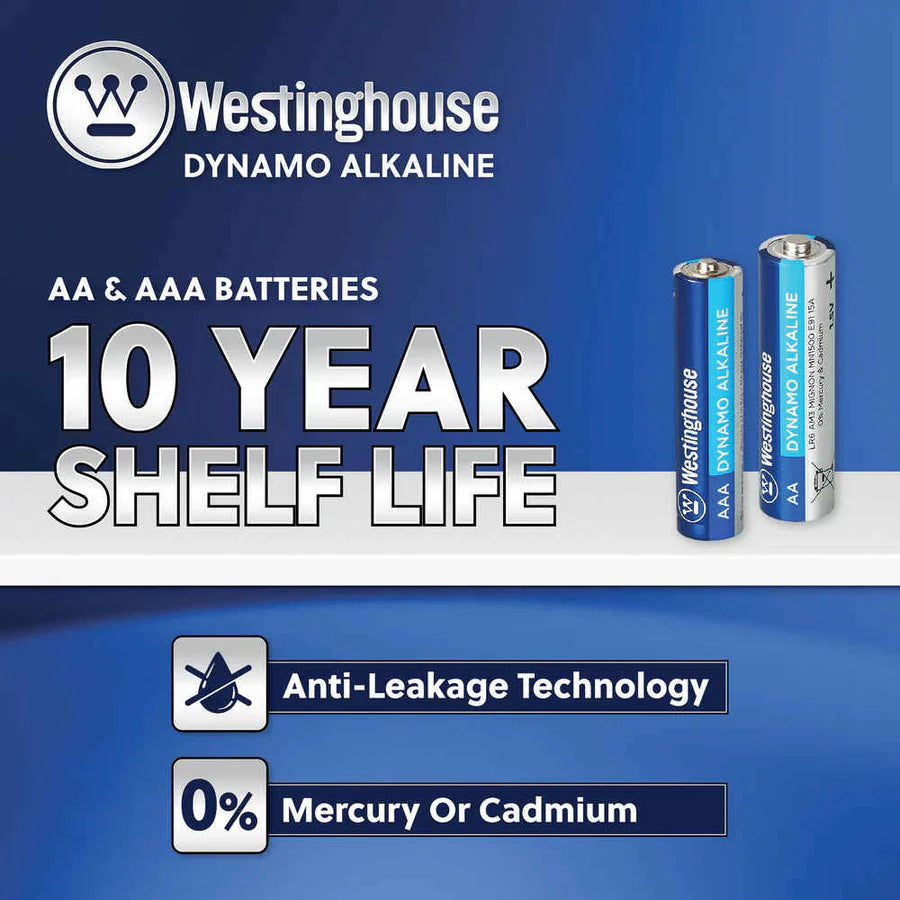 Westinghouse AAA Dynamo Alkaline 1.5V Battery 4PCS