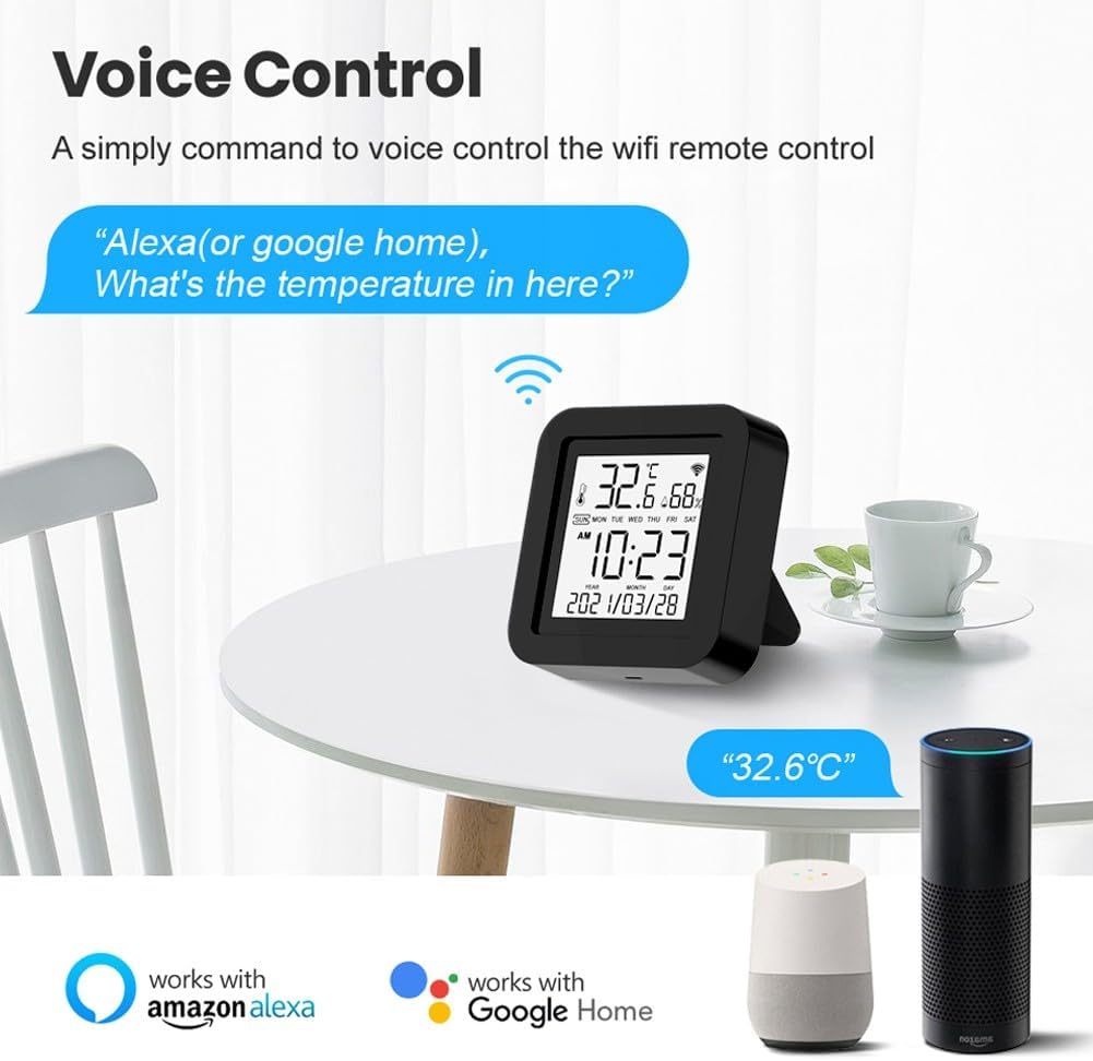 Gopeta, WiFi IR Remote Control with Temperature & Humidity Sensor + LED Display