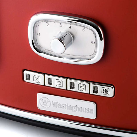 Westinghouse, Retro 4-Slice Toaster with Adjustable Browning & Reheat Function – 1750W