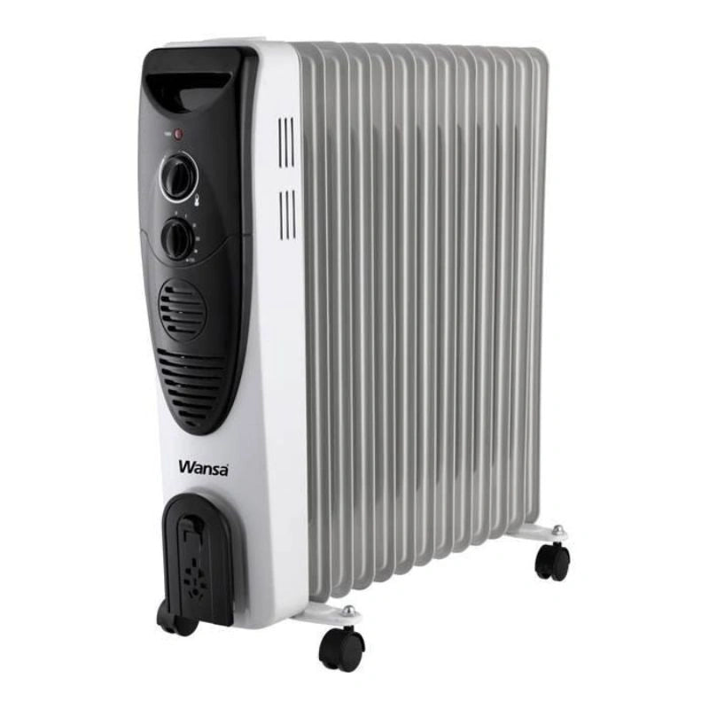 Wansa 13 Fins Oil Heater, 2400w - White