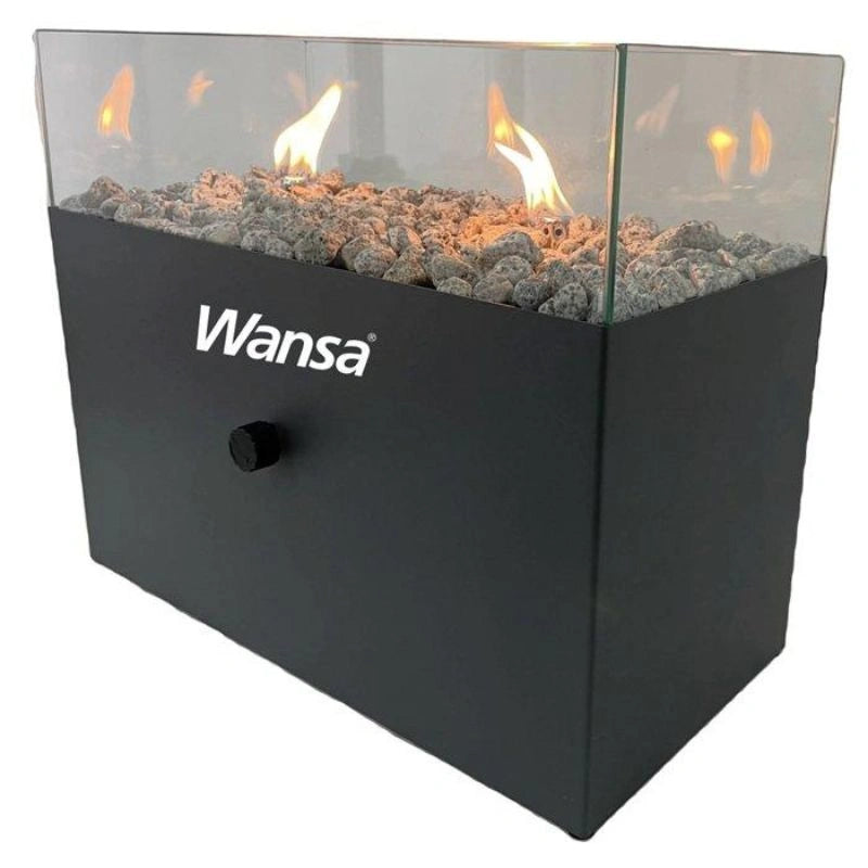 Wansa Glass Table Heat 2Burner – 1200 Watt - Black